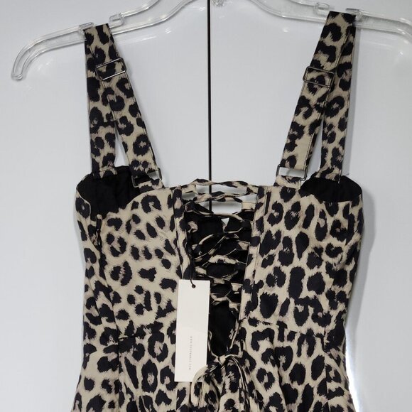 Mable Thamsin Bustier Bodice Mini Dress Women's Size S Leopard Print - Picture 8 of 12